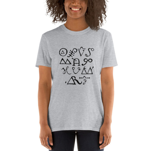 Opus Magnum Alchemical Cryptogram T Shirt (White, Grey) - Image 2