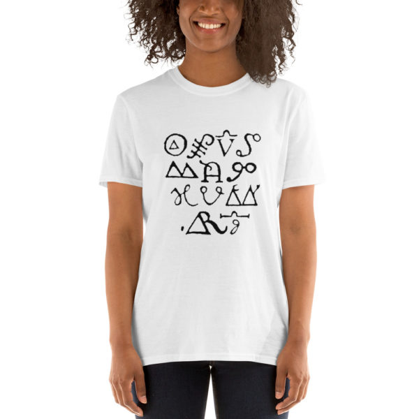 Opus Magnum Alchemical Cryptogram T Shirt (White, Grey)